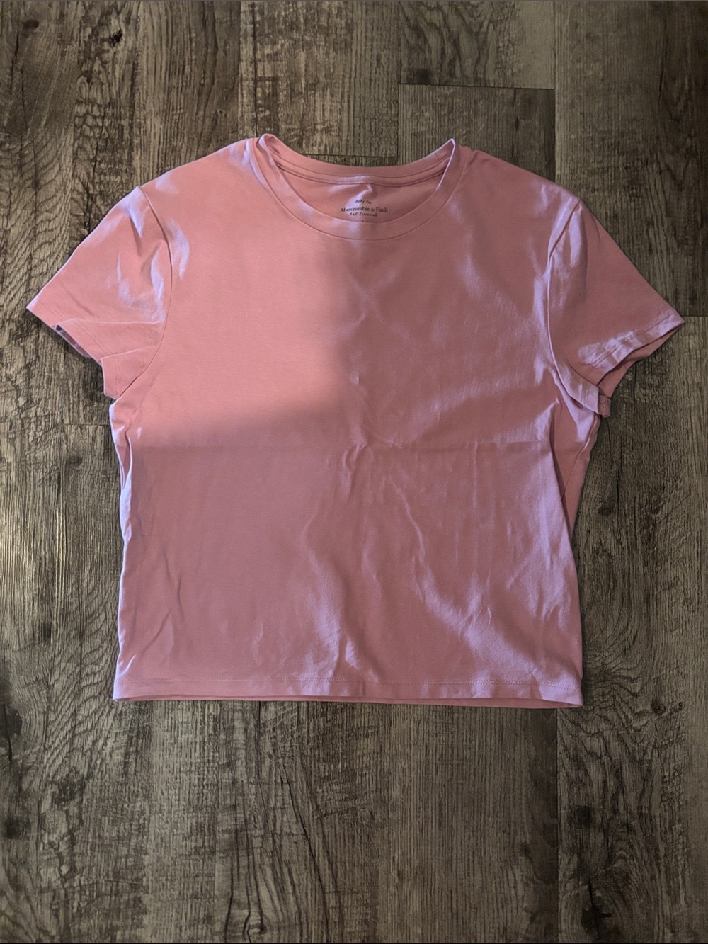 Abercrombie & Fitch Baby Tee - Light Pink - Size Large